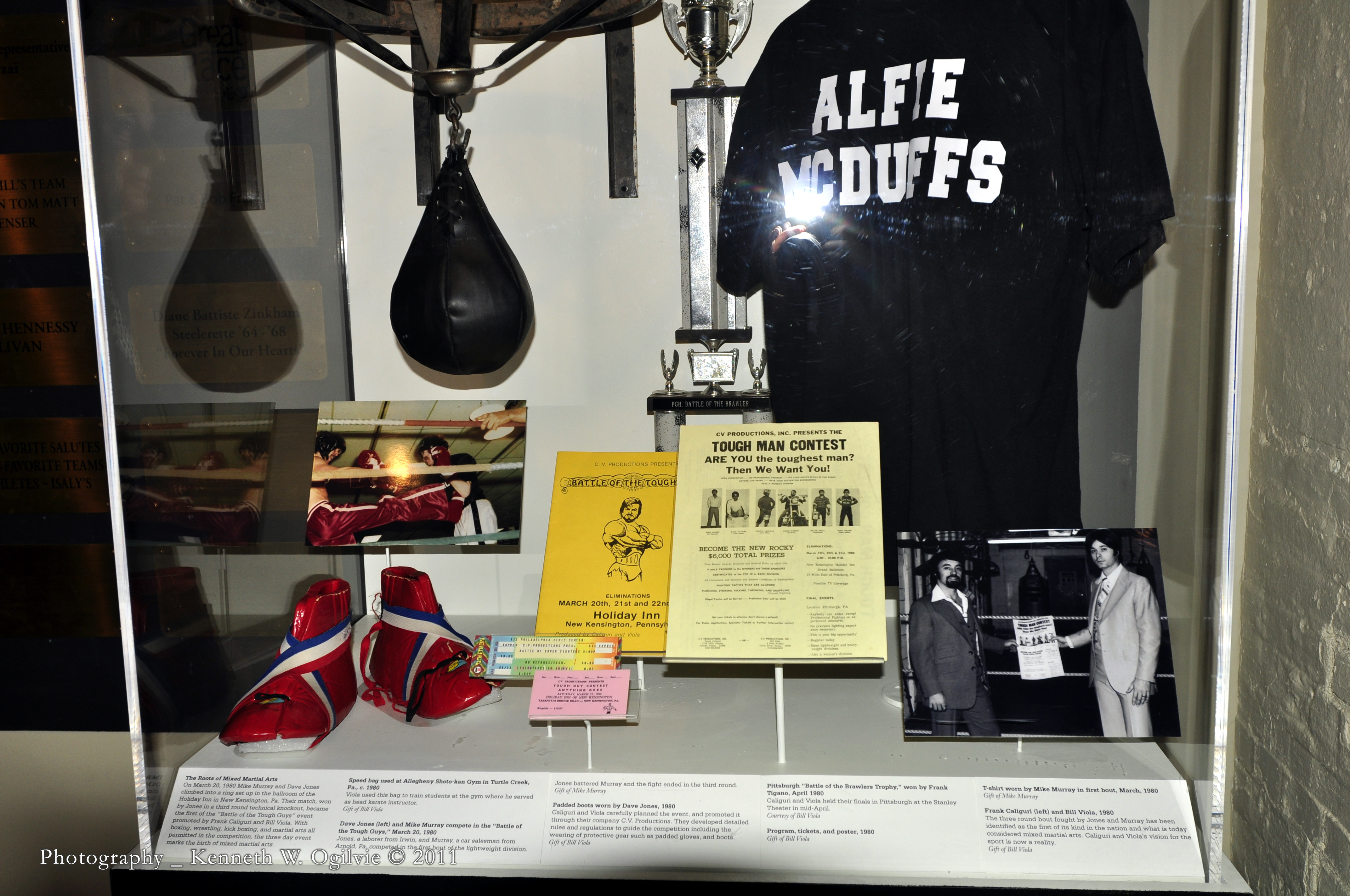 Heinz History Center MMA exhibit featuring Caliguri's legacy
